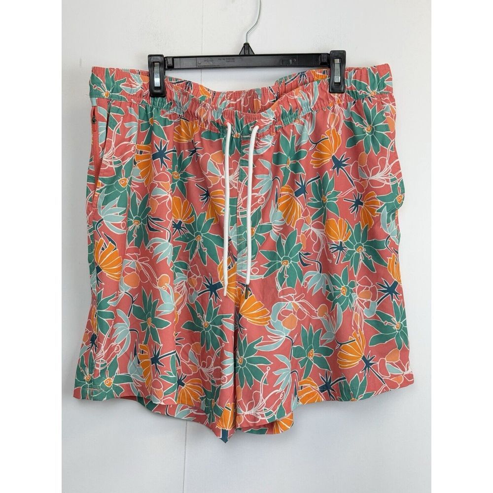 Goodfellow & Co Men's Swim Trunk Shorts Quick Dry Swimsuit, Multi Floral XXL